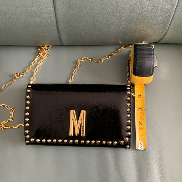 Moschino NWT Logo Leather Wallet on a Chain - Picture 12 of 14